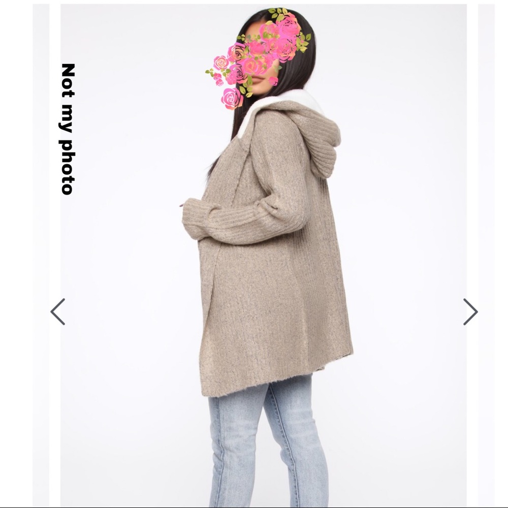 Fuzzy Hooded Cardigan